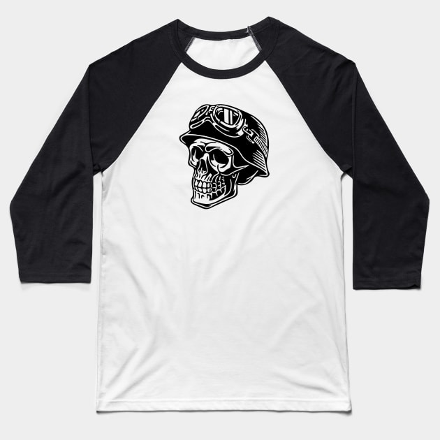 Skull Rider Baseball T-Shirt by Aliii63s